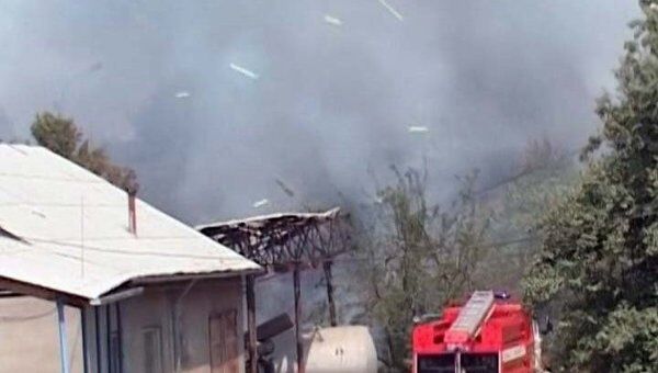 Пожар на складе пиротехники вблизи Бишкека был виден в столице Киргизии 