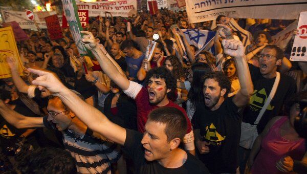 Акция протеста с требованиями понижения стоимости жизни в Израиле