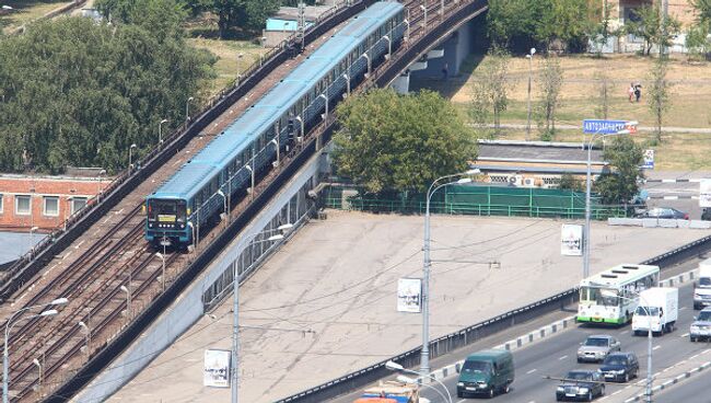 Нагатинский метромост в Москве. Архив