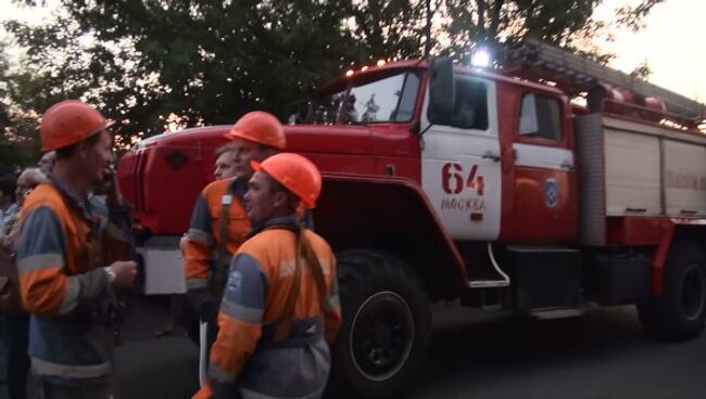  Крупный пожар произошел на складе на улице Талалихина в Москве