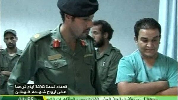 Ливийское ТВ показало запись с сыном Каддафи Хамисом