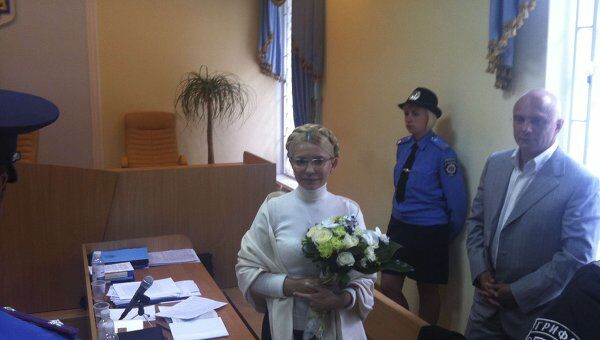 Юлия Тимошенко на заседании Печерского суда в Киеве 10 августа 2011 г