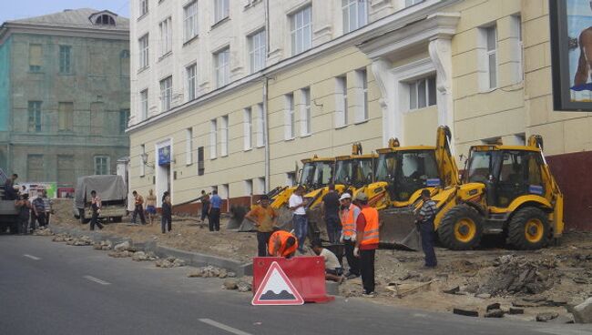 Замена асфальта на плитку в Москве. Архив