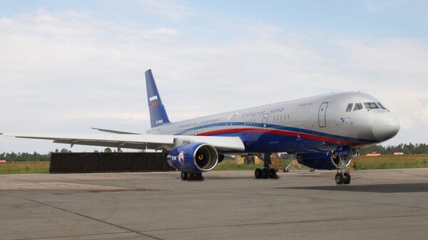Самолет Ту-214 ОН авиационной системы наблюдения «Открытое небо»