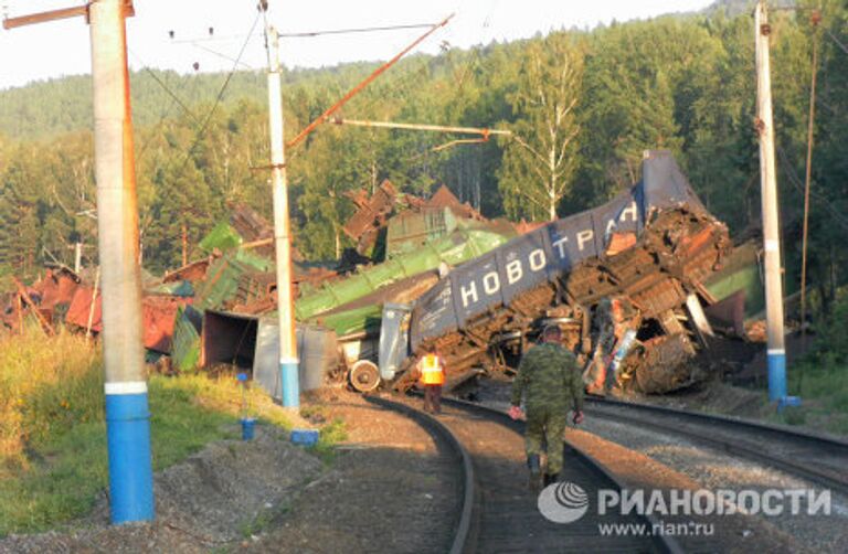 Столкновение грузовых поездов в Челябинской области