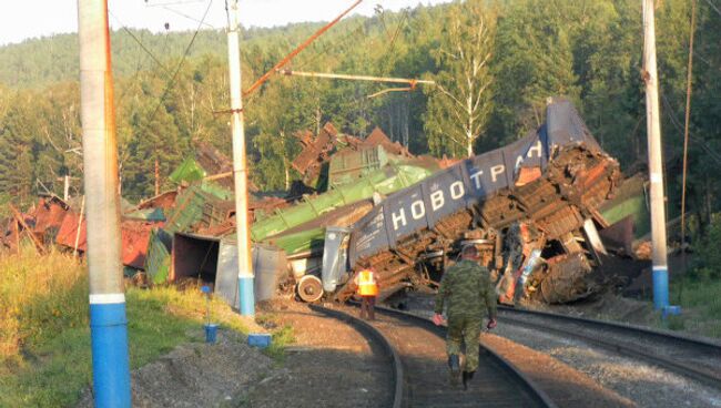 Столкновение грузовых поездов в Челябинской области