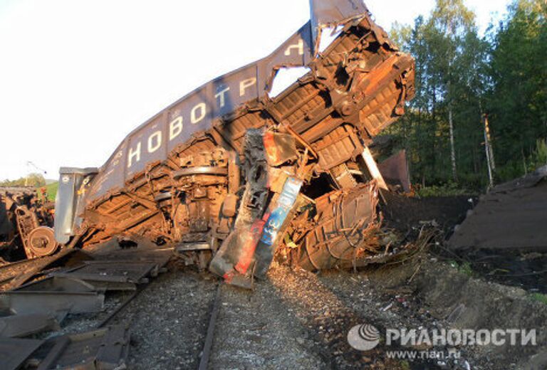 Столкновение грузовых поездов в Челябинской области