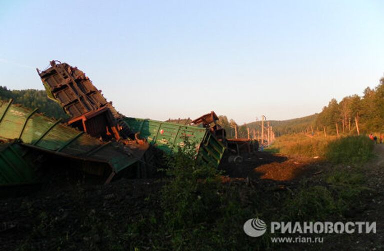 Столкновение грузовых поездов в Челябинской области