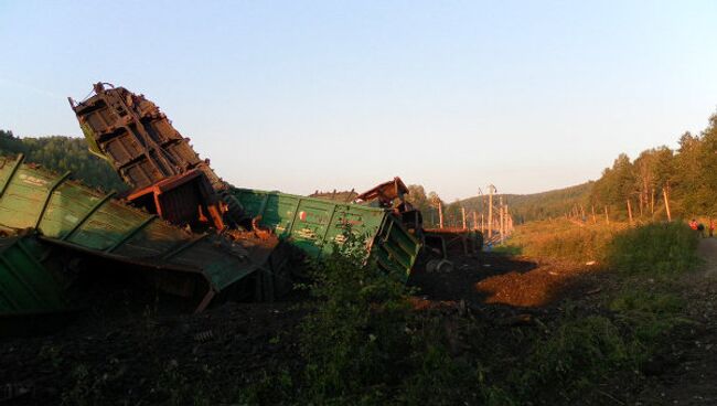 Столкновение грузовых поездов в Челябинской области