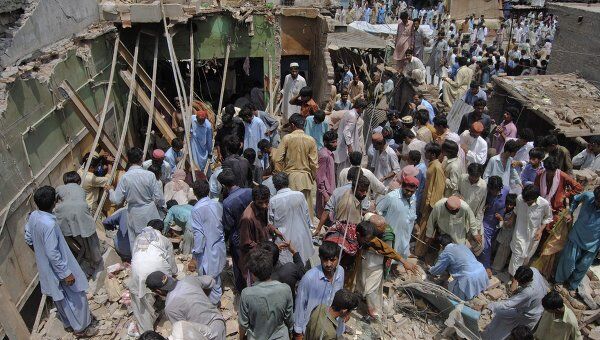 Взрыв в отеле города Дера Аллах Яр на юге Пакистана