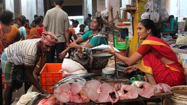 Рыбный торг в индийском городе Пондишери. Архивное фото