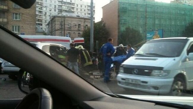 Крупное ДТП на Садово-Сухаревской улице в Москве