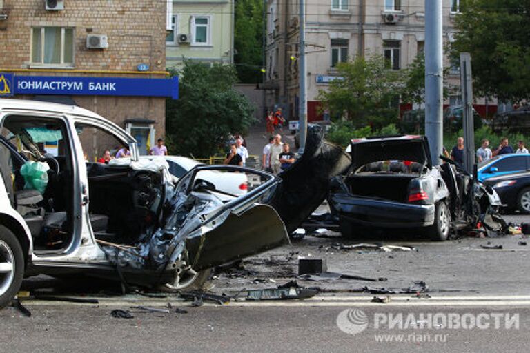 Крупное ДТП в центре Москвы