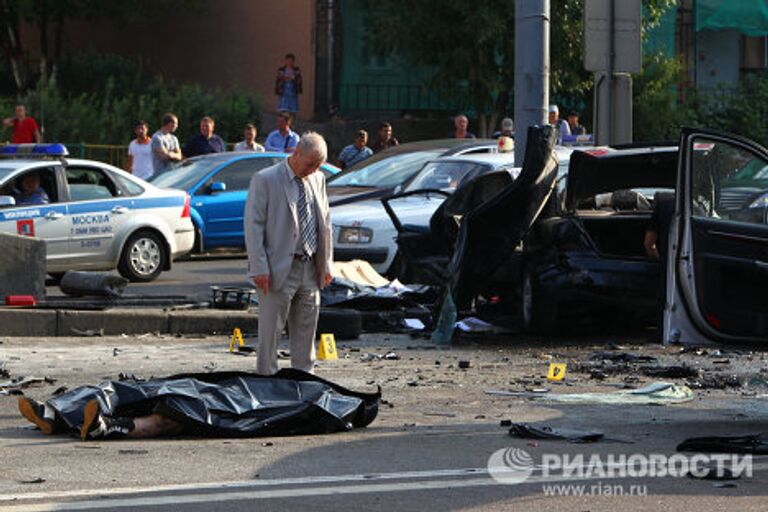 Крупное ДТП в центре Москвы