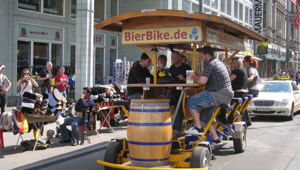 Пивной велосипед bierbike в Германии 