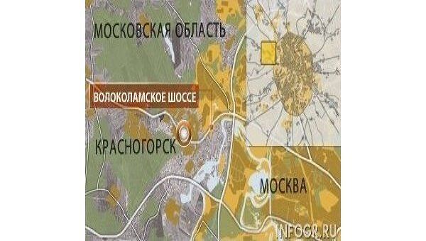 Карта Московской области, Красногорск