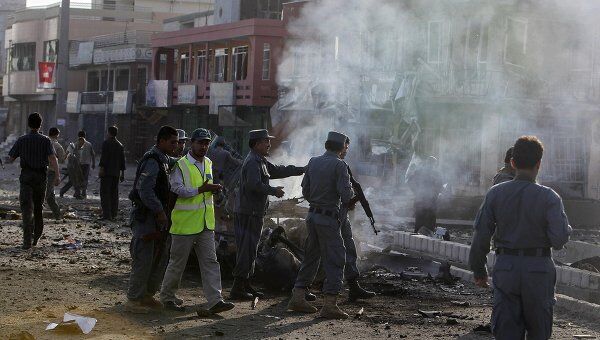 На месте взрыва террористов-смертников в Кабуле