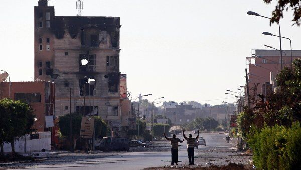 Ситуация в разрушенном ливийском городе Эз-Завия
