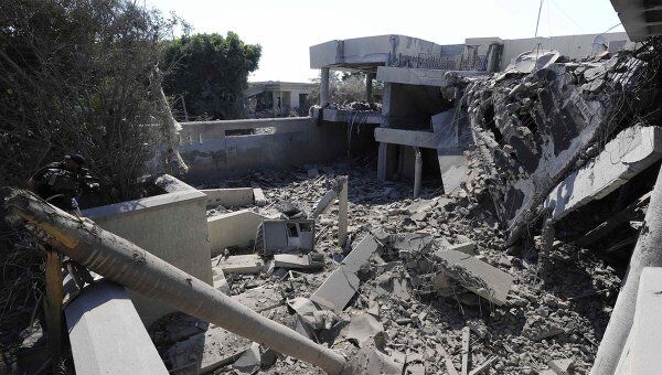 Руины дома шефа ливийской разведки Абдуллы ас-Сенусси, Триполи