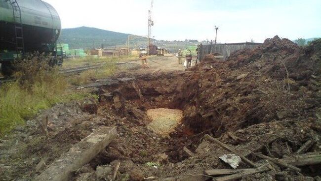 Ликвидация испарения соляной кислоты из цистерны поезда в Иркутской области