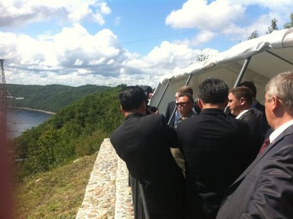 Посещение Ким Чен Иром Бурейской ГЭС