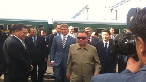 Северокорейский лидер Ким Чен Ир в Приамурье