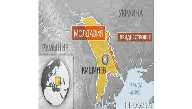 Молдавия и Приднестровье накарте