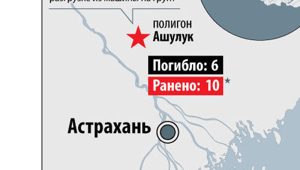 Взрыв на полигоне Ашулук под Астраханью