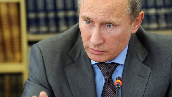 Премьер-министр РФ В.Путин встретился с активом Российского союза ректоров