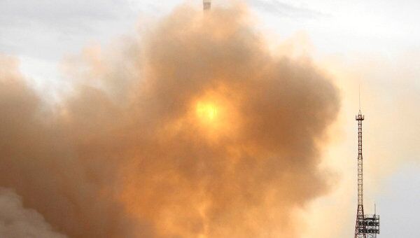Пуск ракеты-носителя Союз-У с грузовиком Прогресс М-05М с космодрома Байконур