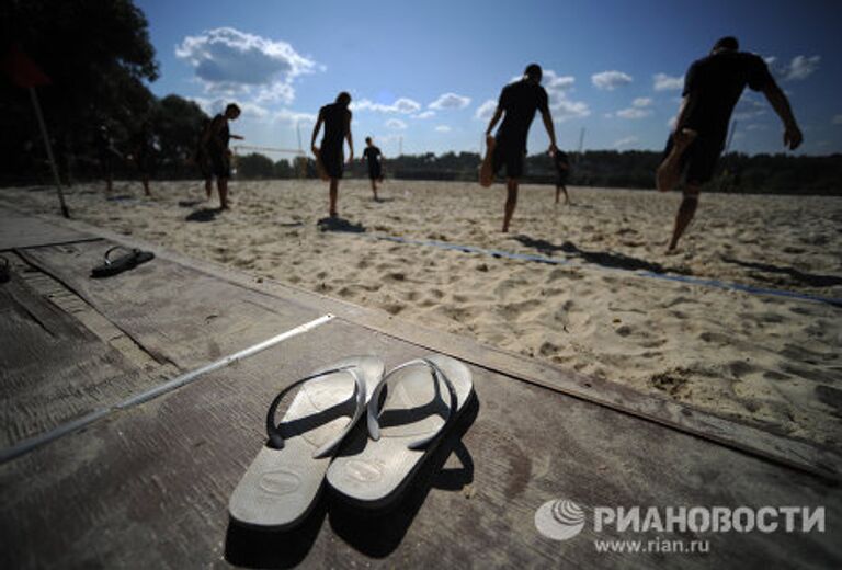 Пляжный футбол. Тренировка сборной России в рамках подготовки к чемпионату мира 2011