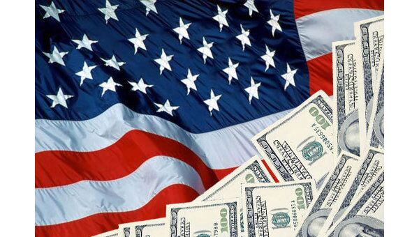 Флаг Америки и Доллары