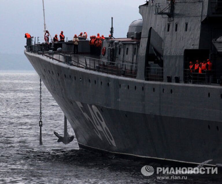 Проводы отряда кораблей Тихоокеанского флота в Аденский залив