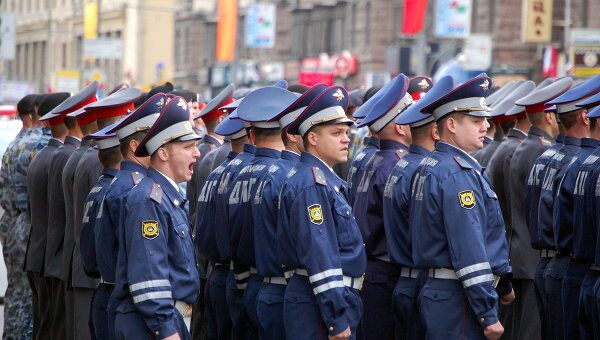 Эстафета милиционеров в Москве 
