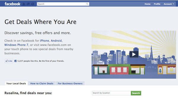 Facebook расширяет сервис Deals по поиску скидок на Европу и Канаду