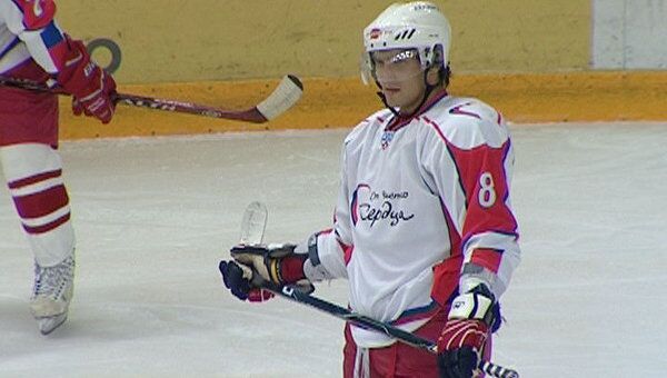 Дмитрий Сычев и Марат Сафин сыграли в хоккей с Овечкиным и Ковальчуком
