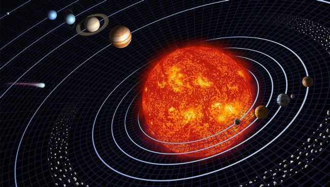 Макет Солнечной системы, архивное фото