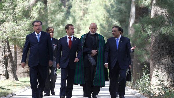 Четырехсторонняя встреча президентов России, Таджикистана, Пакистана, Афганистана в Душанбе