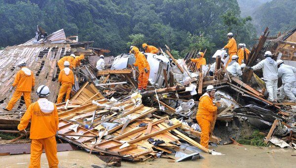Последствия тайфуна Талас в Японии