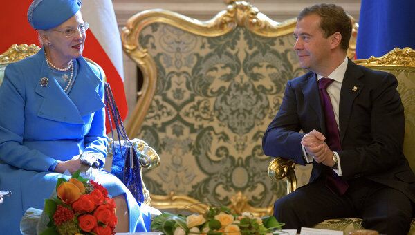 Встреча президента РФ Д. Медведева и королевы Дании Маргрете II