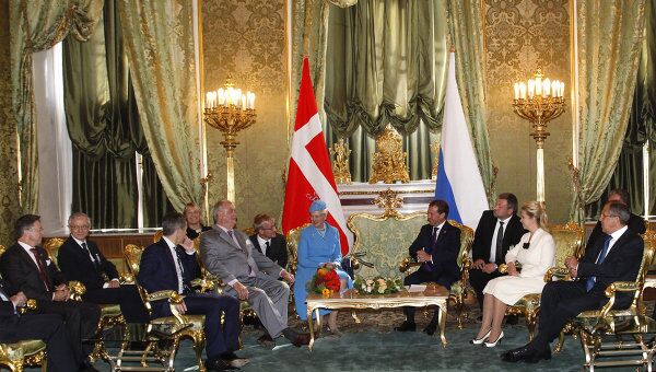 Встреча президента РФ Д. Медведева и королевы Дании Маргрете II