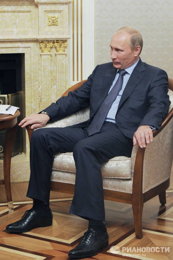 Встреча премьер-министра РФ Владимира Путина с королевой Дании Маргрете II в Москве