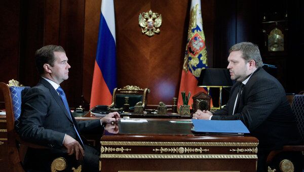 Встреча Д. Медведева и Н. Белых.