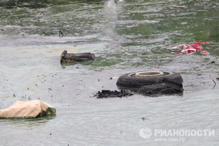 На месте крушения самолета Як-42 под Ярославлем