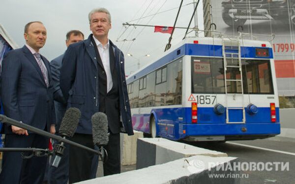 Мэр Москвы Сергей Собянин открыл движение по дублеру Волоколамского тоннеля