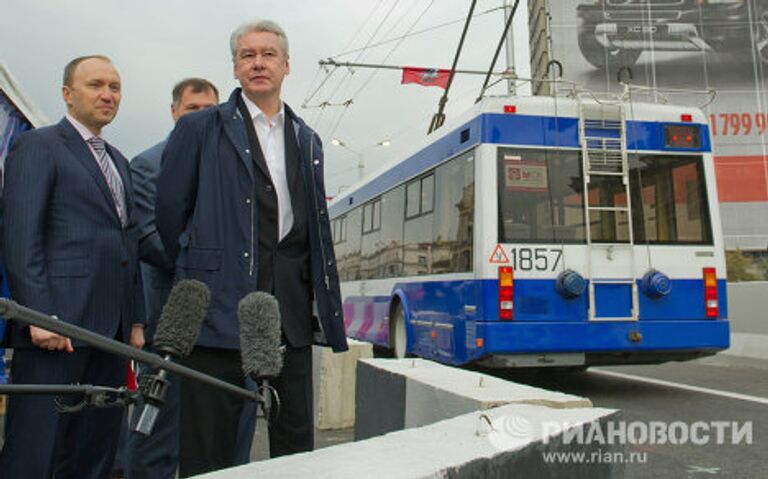 Мэр Москвы Сергей Собянин открыл движение по дублеру Волоколамского тоннеля