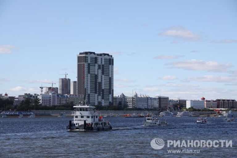 Спасатели КНР и Приамурья провели на Амуре масштабные учения вода-воздух