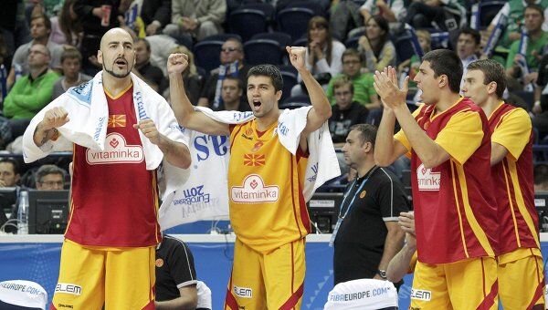 Баскетболисты сборной Македонии