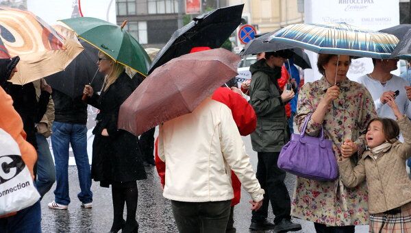 Дождь в Москве. Архивное фото