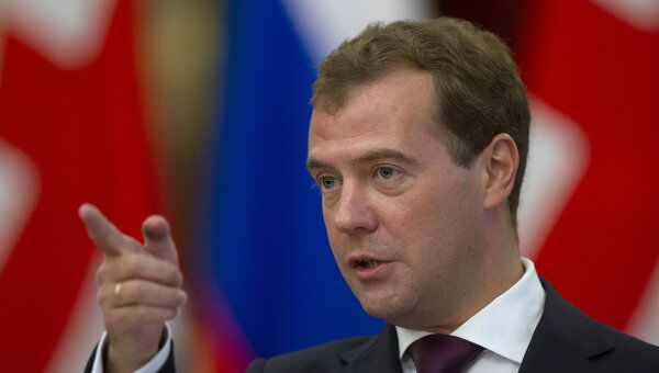 Президент РФ Д.Медведев выступил перед журналистами